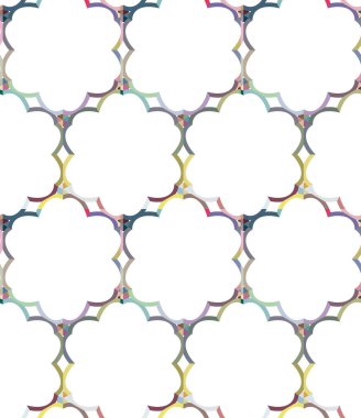Geometrik şekilli kusursuz desen, vektör illüstrasyonu