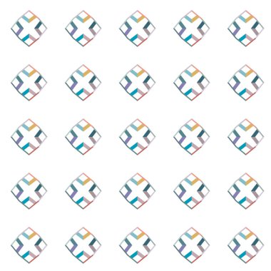 Geometrik şekilli kusursuz desen, vektör illüstrasyonu