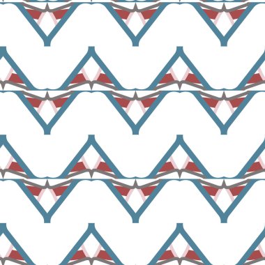 Geometrik şekilli kusursuz desen, vektör illüstrasyonu