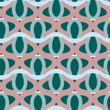 Geometrik şekilli kusursuz desen, vektör illüstrasyonu