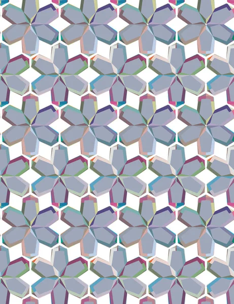 Nahtloses Muster Mit Geometrischen Formen Vektorillustration — Stockvektor