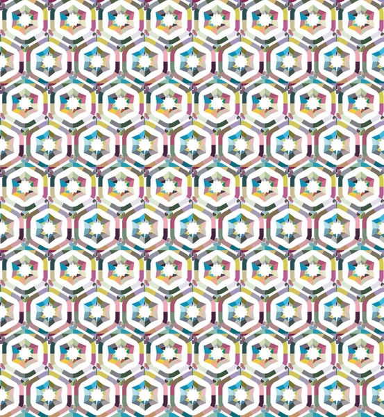 Abstrak Kaleidoskop Kain Latar Belakang Mulus Vektor Ilustrasi - Stok Vektor