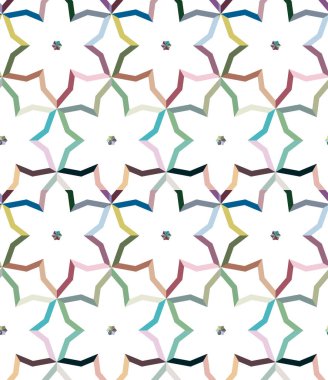 Geometrik şekilli kusursuz desen, vektör illüstrasyonu