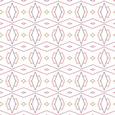 Geometrik şekilli kusursuz desen, vektör illüstrasyonu