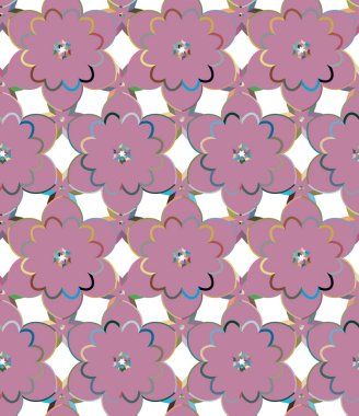 Geometrik şekilli kusursuz desen, vektör illüstrasyonu