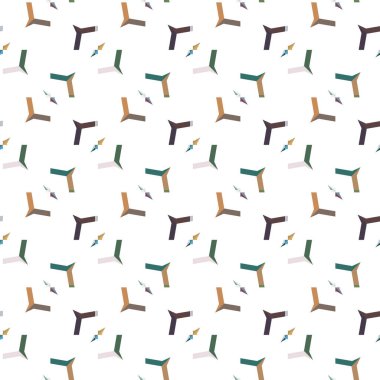 Geometrik şekilli kusursuz desen, vektör illüstrasyonu