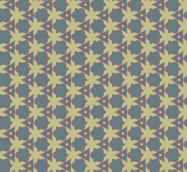 Geometrik şekilli kusursuz desen, vektör illüstrasyonu