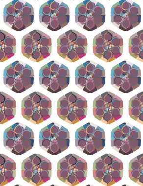 soyut kaleydoskop kumaş dikişsiz arkaplan, vektör illüstrasyonu 