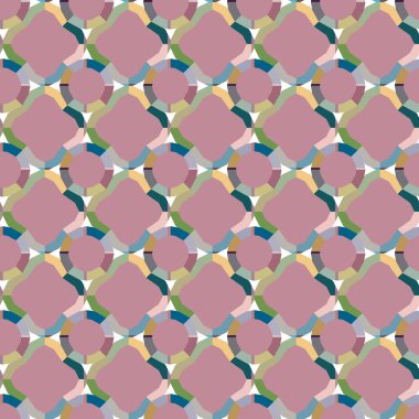 Geometrik şekilli kusursuz desen, vektör illüstrasyonu