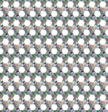 Geometrik şekilli kusursuz desen, vektör illüstrasyonu