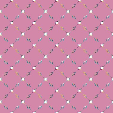 Geometrik şekilli kusursuz desen, vektör illüstrasyonu