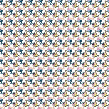 Geometrik şekilli kusursuz desen, vektör illüstrasyonu