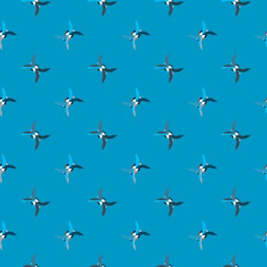 Çizgi sanatı ile kusursuz vektör deseni.