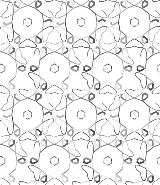 Vector Seamless Pattern Line Art — Stock Vector