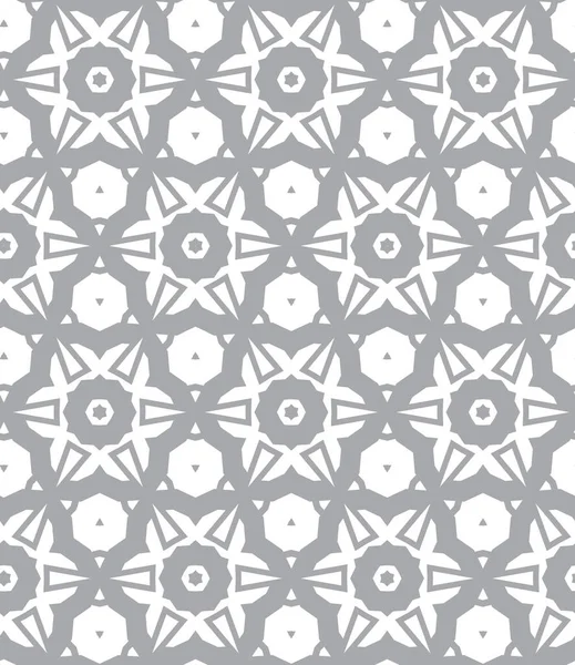 Vector Seamless Pattern Black White Line Art — Stock Vector