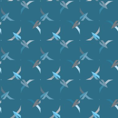 Çizgi sanatı ile kusursuz vektör deseni.