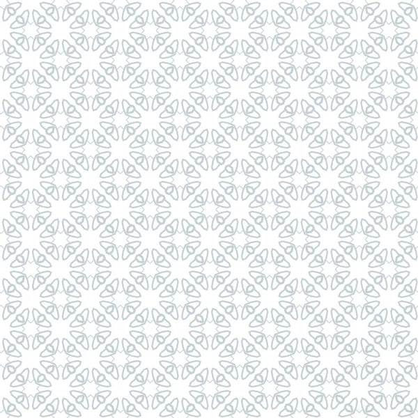 Patrón Sin Costuras Ornamento Blanco Plata Ilustración Vectorial — Vector de stock