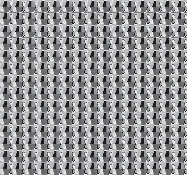 Patrón Sin Costuras Con Formas Geométricas Blanco Negro — Vector de stock
