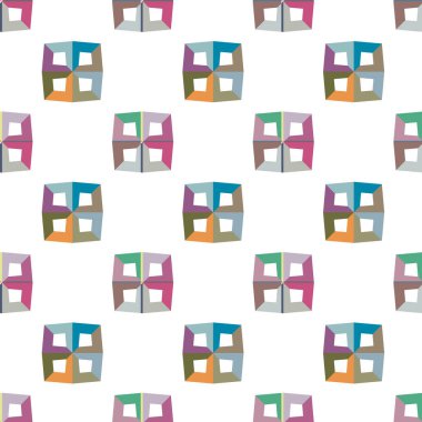 Modern geometrik vektör tasarımı, kusursuz desen çizimi