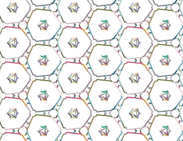 現代の幾何学的ベクトル設計シームレスなパターン図 — ストックベクタ