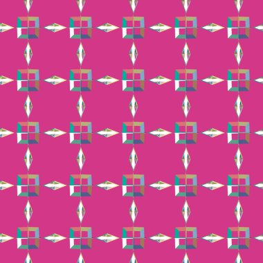 Modern geometrik vektör tasarımı, kusursuz desen çizimi