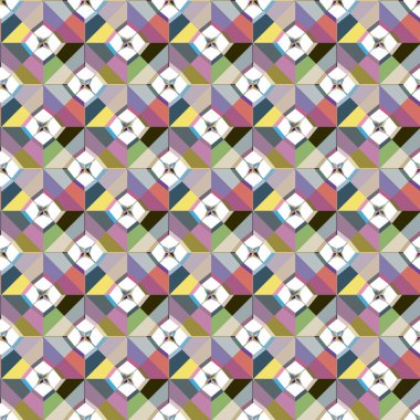 Modern geometrik vektör tasarımı, kusursuz desen çizimi