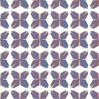 Modern geometrik vektör tasarımı, kusursuz desen çizimi