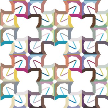 Modern geometrik vektör tasarımı, kusursuz desen çizimi