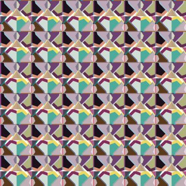 Modern geometrik vektör tasarımı, kusursuz desen çizimi