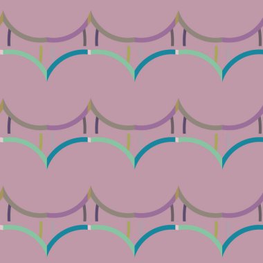 Modern geometrik vektör tasarımı, kusursuz desen çizimi