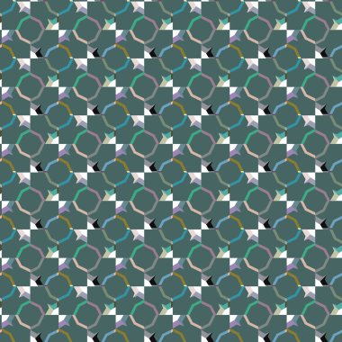 Modern geometrik vektör tasarımı, kusursuz desen çizimi