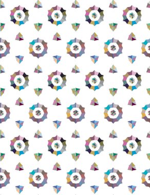 Modern geometrik vektör tasarımı, kusursuz desen çizimi