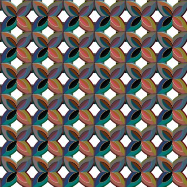 Kusursuz geometrik süslemeli desen, vektör 