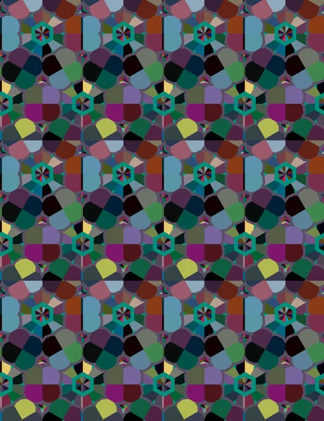 Fondo Abstracto Patrón Ornamental Geométrico Sin Costuras — Vector de stock