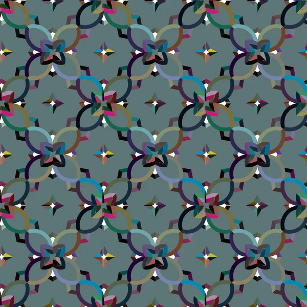 Fondo Abstracto Patrón Ornamental Geométrico Sin Costuras — Archivo Imágenes Vectoriales