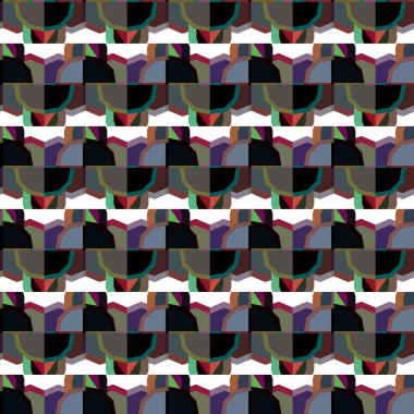 Süslü geometrik dikişsiz desen, vektör 