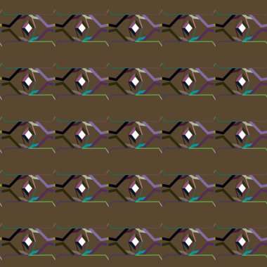 Süslü geometrik dikişsiz desen, vektör 