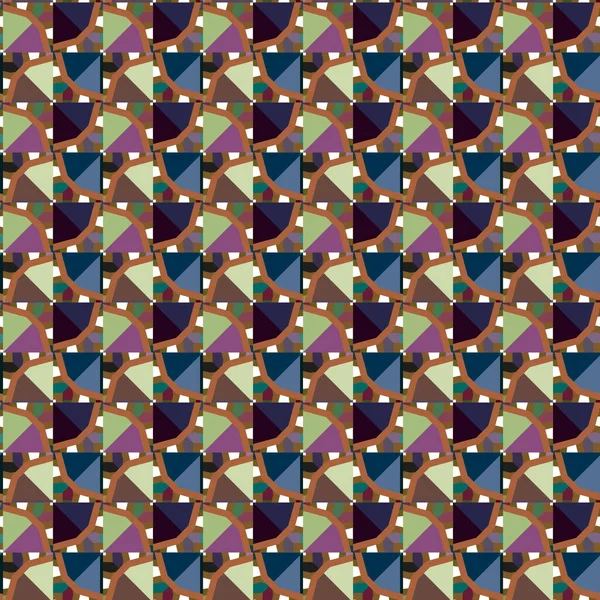 Fundo Abstrato Padrão Ornamental Geométrico Sem Costura — Vetor de Stock