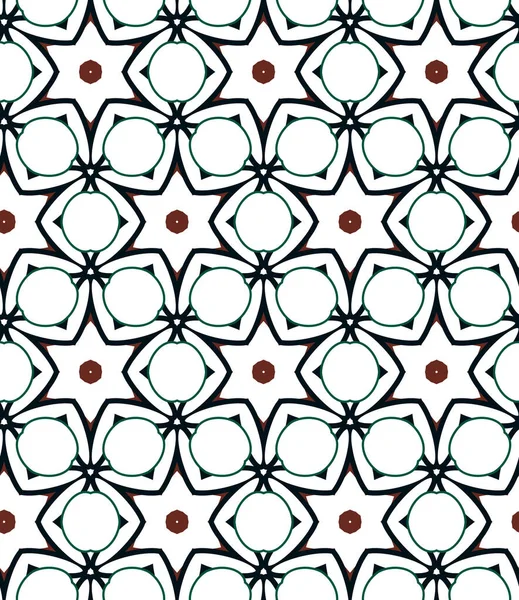 Fundo Abstrato Padrão Ornamental Geométrico Sem Costura — Vetor de Stock