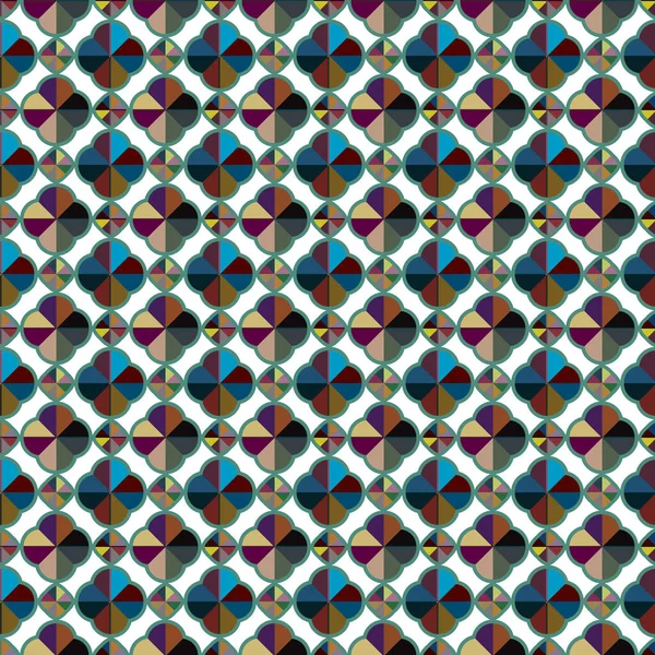 Fundo Abstrato Padrão Ornamental Geométrico Sem Costura — Vetor de Stock