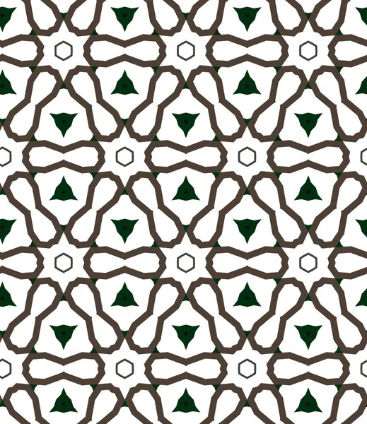 Fondo Abstracto Patrón Ornamental Geométrico Sin Costuras — Vector de stock