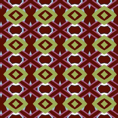 Süslü geometrik dikişsiz arkaplan, vektör 