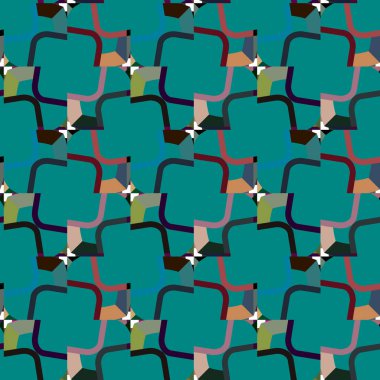 Süslü geometrik dikişsiz arkaplan, vektör 