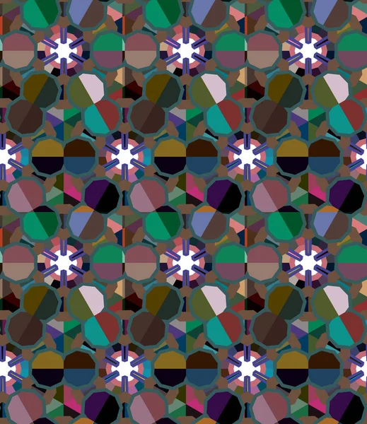 Fondo Abstracto Patrón Ornamental Geométrico Sin Costuras — Vector de stock