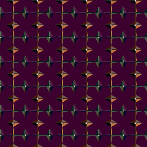 Fondo Abstracto Patrón Ornamental Geométrico Sin Costuras — Vector de stock