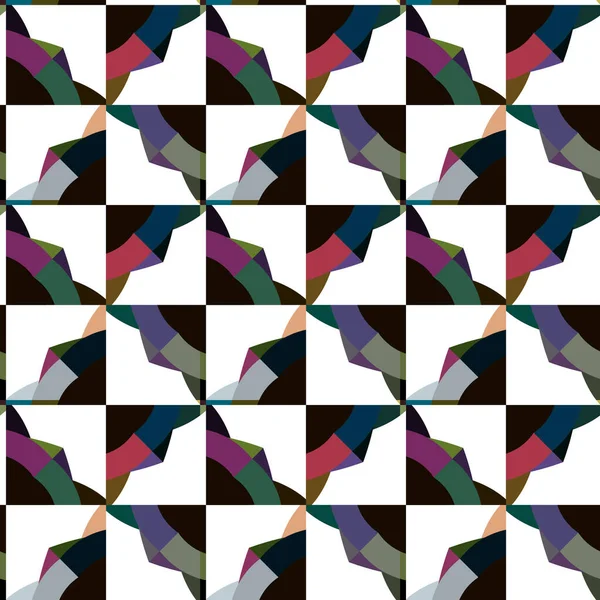 Latar Belakang Abstrak Pola Ornamental Geometris Tak Berjahit - Stok Vektor