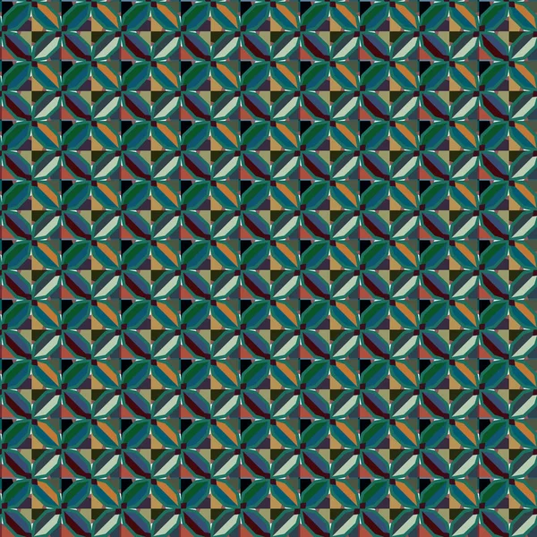 Fondo Abstracto Patrón Ornamental Geométrico Sin Costuras — Vector de stock