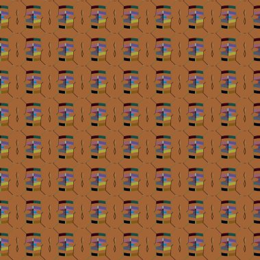 Süslü geometrik dikişsiz arkaplan, vektör 