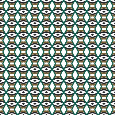 Süslü soyut geometrik süslemeli desen, vektör 