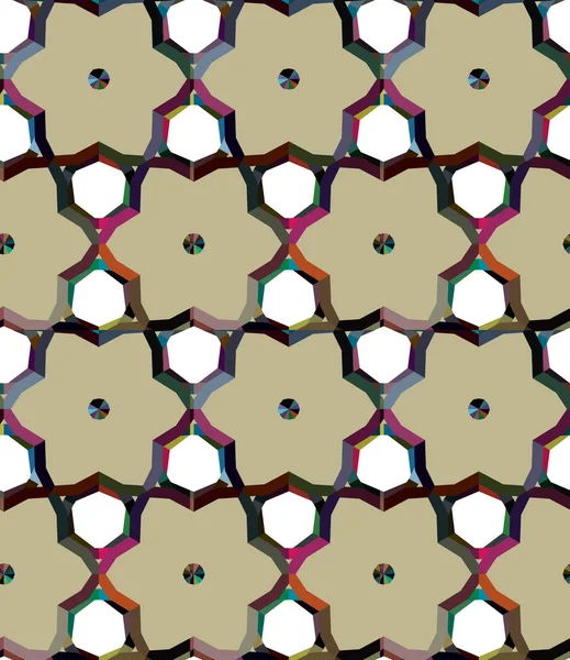 Fondo Abstracto Patrón Ornamental Geométrico Sin Costuras — Vector de stock